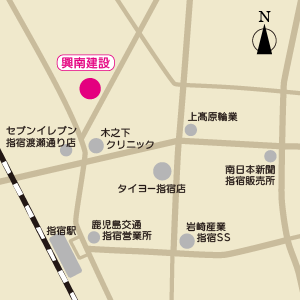 興南建設株式会社の周辺地図